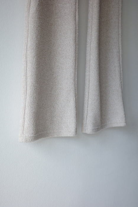 soft rib knit pants in ivory