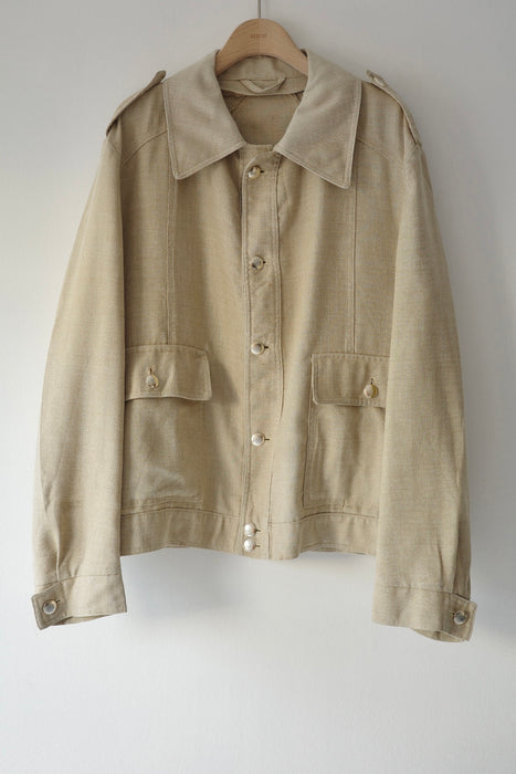 70s work blazer in sand beige