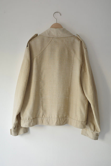 70s work blazer in sand beige