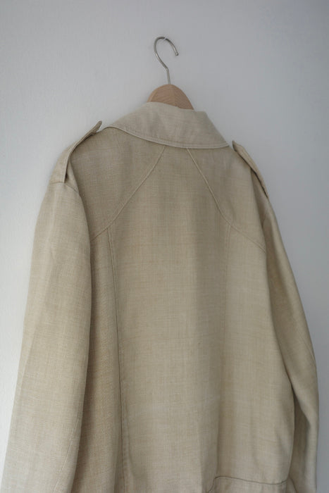 70s work blazer in sand beige