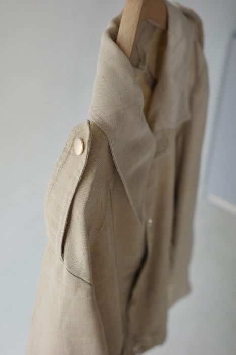 70s work blazer in sand beige